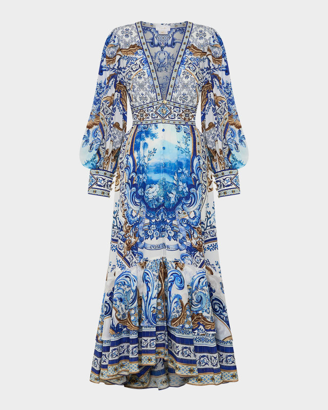 Azul Adventures Long Button-Front Dress